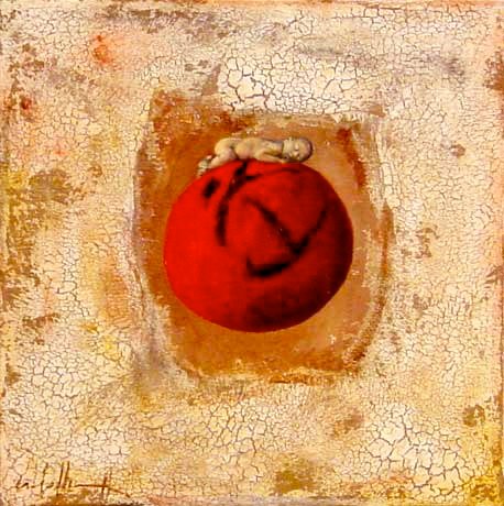 PETIT GARDIEN, gesso, oil & mixte